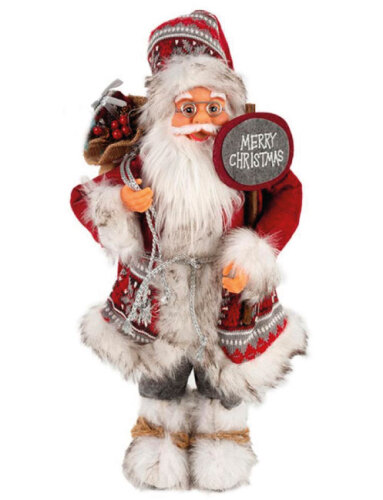 Yılbaşı Noel Baba Merry Christmas Yazılı Model 60 Cm - 