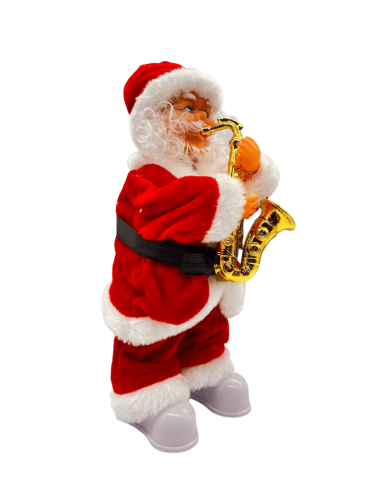 Yılbaşı Noel Baba Saksafonlu Hareketli Pilli 30 Cm - 2