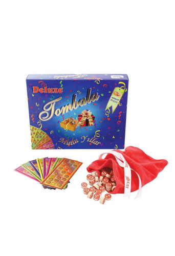 Yılbaşı Oyunu Lüks Ahşap Deluxe Tombala Seti - 