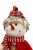 Yılbaşı Peluş Oturan Kardan Adam 30 Cm - 3