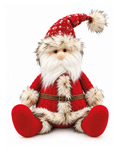 Yılbaşı Peluş Oturan Noel Baba 30 Cm - 