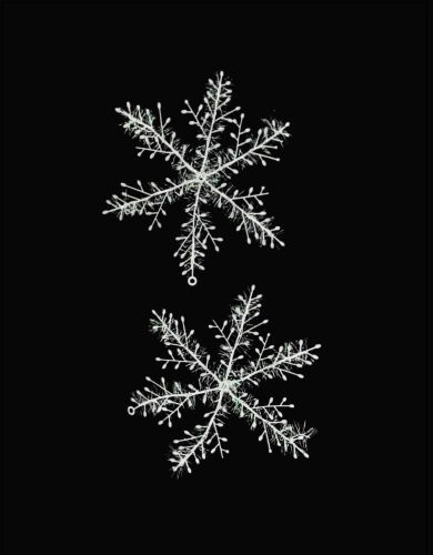 Yılbaşı Plastik Kar Tanesi Simli 27 Cm 2 Li - 