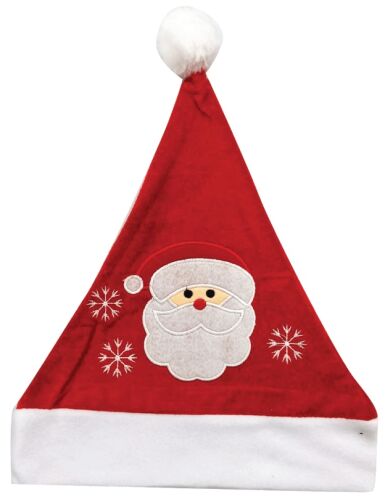 Yılbaşı Şapkası Kadife Noel Baba Nakışlı - 