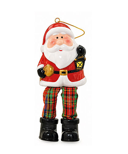 Yılbaşı Seramik Figürler Küçük Sallanan Bacaklı Noel Baba - 