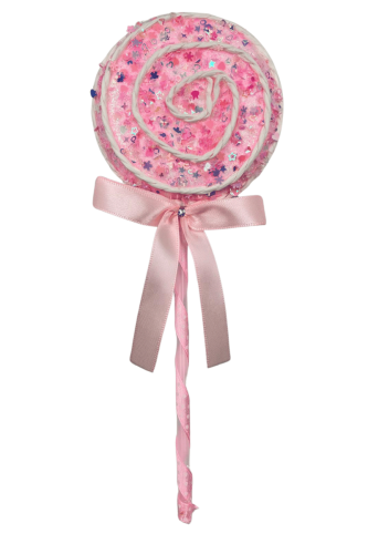 Yılbaşı Sosyete Şekeri Çubuklu 25 Cm Pembe - 