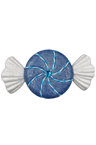 Yılbaşı Strafor Fiyonk Şeker 25 Cm Mavi - 2