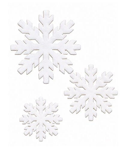 Yılbaşı Sünger Süs Kar Tanesi 18 - 25 - 32 Cm 3 Parça - 