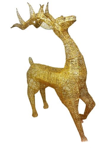Yılbaşı Tel Geyik Boynuzları Eklemeli Lüks Altın 100 Cm - 2