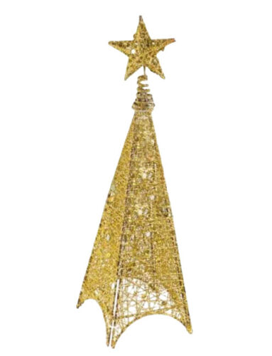 Yılbaşı Tel Kule 3 Boyutlu 125 cm Gold - 