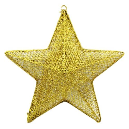 Yılbaşı Tel Yıldız 3 Boyutlu 45 cm 2 Parça Gold - 