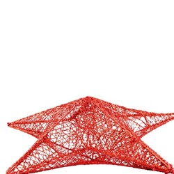 Yılbaşı Tel Yıldız 3 Boyutlu 30 cm 2 Parça Kırmızı - 2
