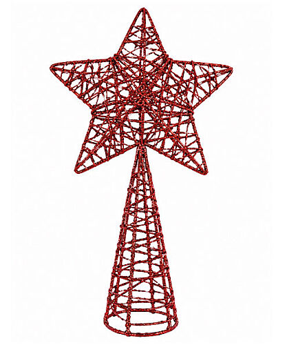Yılbaşı Tepelik Tel Simli 24 Cm Kırmızı - 