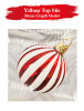 Yılbaşı Top Süs 25 Cm Beyaz Çizgili Model - 2