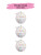 Yılbaşı Top Süs 8 Cm Pembe Renkli Boncuklu 3 Lü - 2