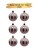 Yılbaşı Top Süs 6 Cm Çizgili Simli Rose Gold 6 lı - 1
